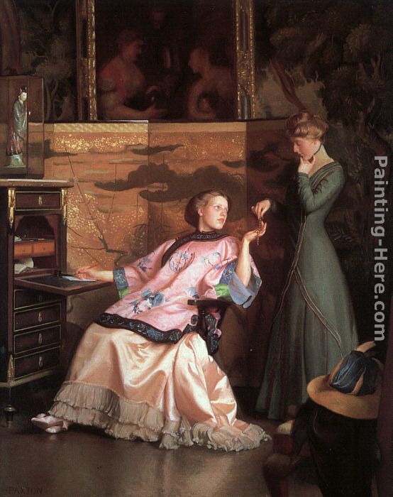 The New Necklace painting - William McGregor Paxton The New Necklace art painting